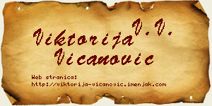 Viktorija Vicanović vizit kartica